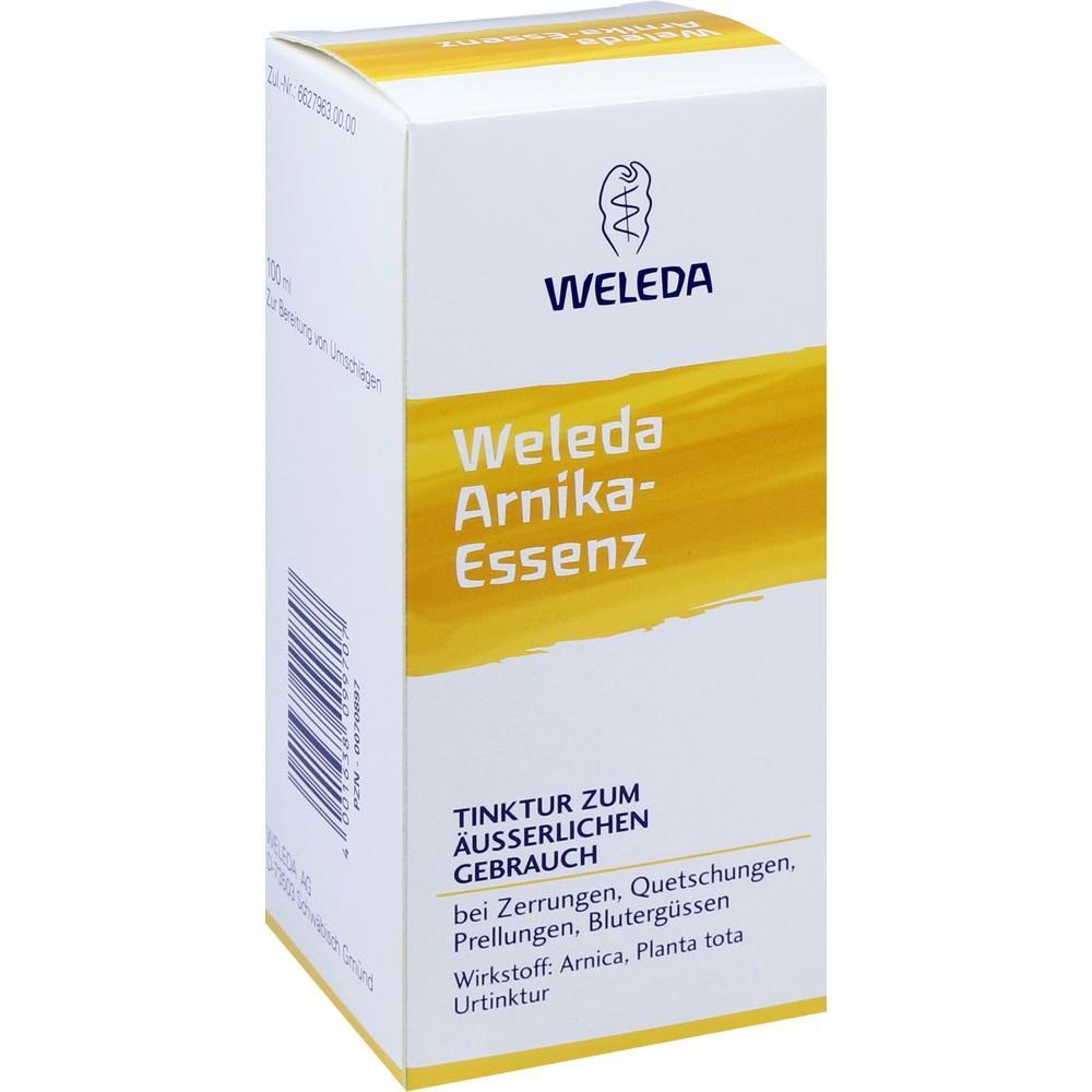 Eine Packung von Weleda Arnika-Essenz für äußere Anwendung.