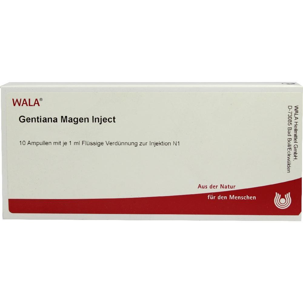 Eine Medikamentenpackung mit der Aufschrift "Gentiana Magen Inject" von WALA.