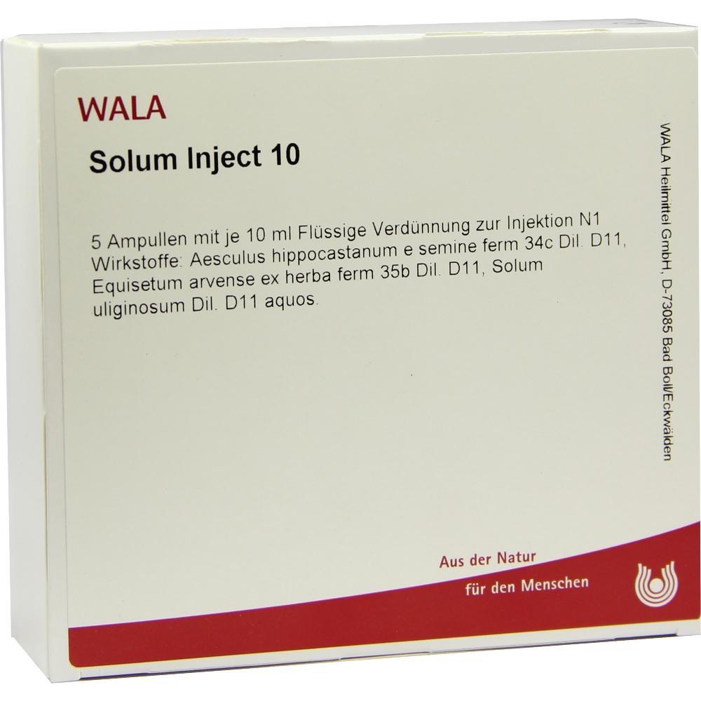 Eine Packung mit fünf Ampullen des Medikaments "WALA Solum Inject 10".