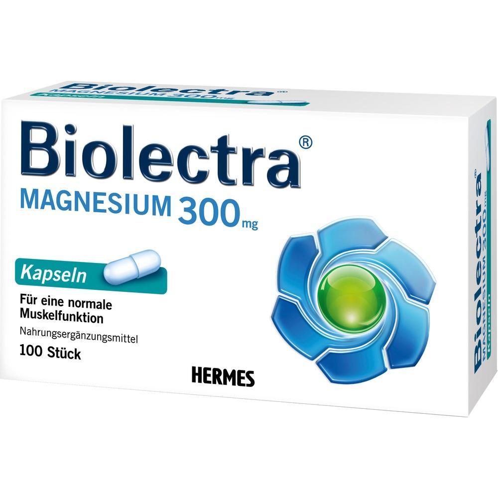 Weiße Magnesium-Kapsel-Box mit blau-grünem Logo auf der rechten Seite.