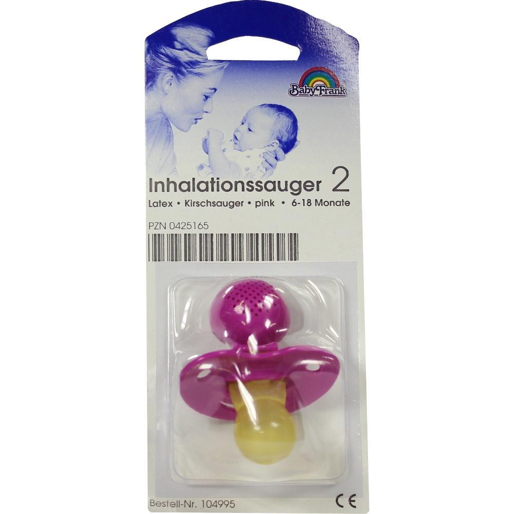 Ein pinker Inhalationssauger für Babys in einer Verpackung.