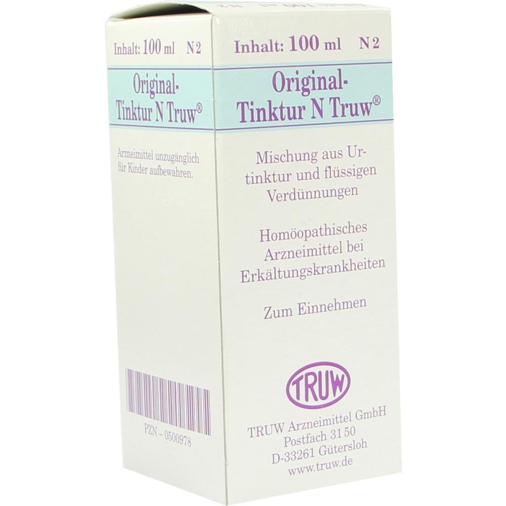 Eine Packung homöopathische Tropfen mit 100 ml Inhalt gegen Erkältung.