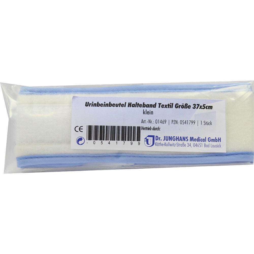 Verpacktes Halteband für Urinbeutel, Größe 37x5 cm, von Dr. Junghans Medical GmbH.