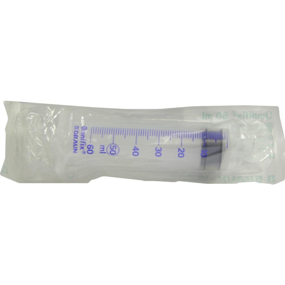 Gro&szlig;e Spritze in Plastikverpackung, skaliert bis 60 ml.