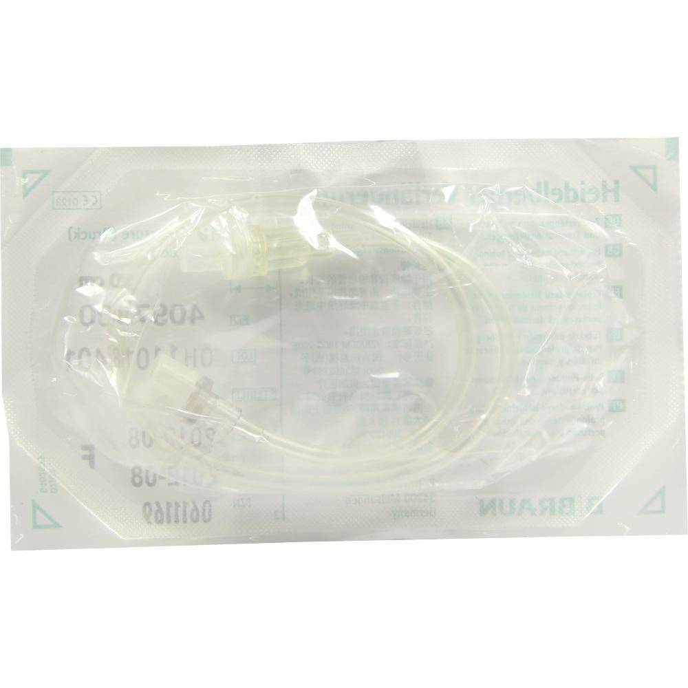 Ein Schlauchsystem ist in einer durchsichtigen Verpackung eingeschwei&szlig;t.