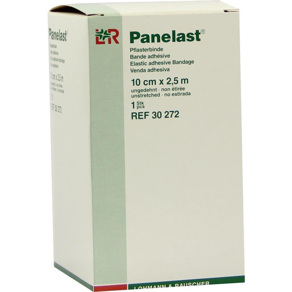 Wei&szlig;e Verpackung mit der Aufschrift "Panelast Pflasterbinde 10 cm x 2,5 m".