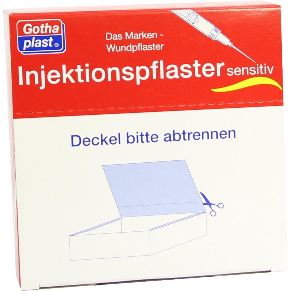 Verpackung mit Injektionspflaster und Text "Deckel bitte abtrennen".