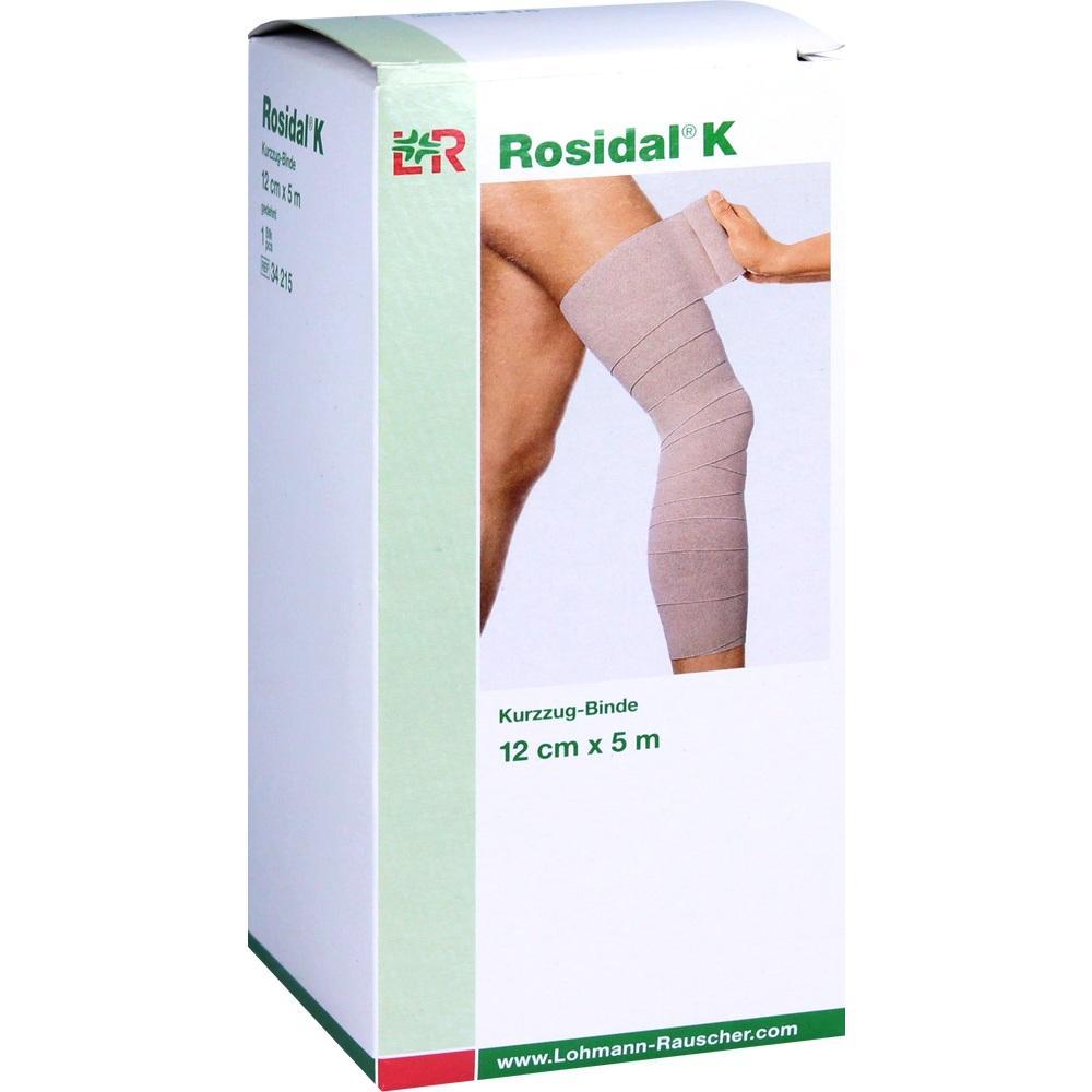 Eine Verpackung zeigt eine Binde, die um ein Bein gewickelt ist.