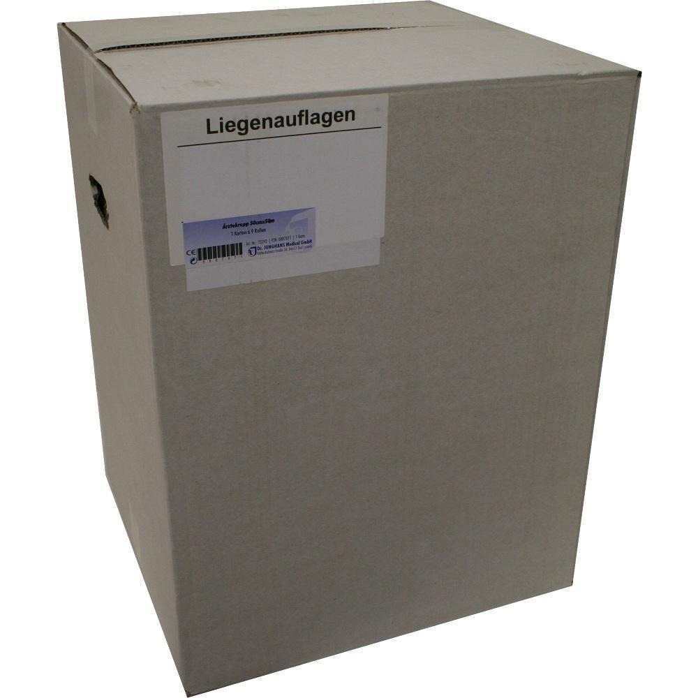 Ein großer, geschlossener Karton mit der Aufschrift "Liegenauflagen".