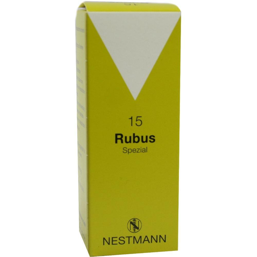Gelbe Verpackung mit der Aufschrift "Rubus Spezial" von Nestmann.
