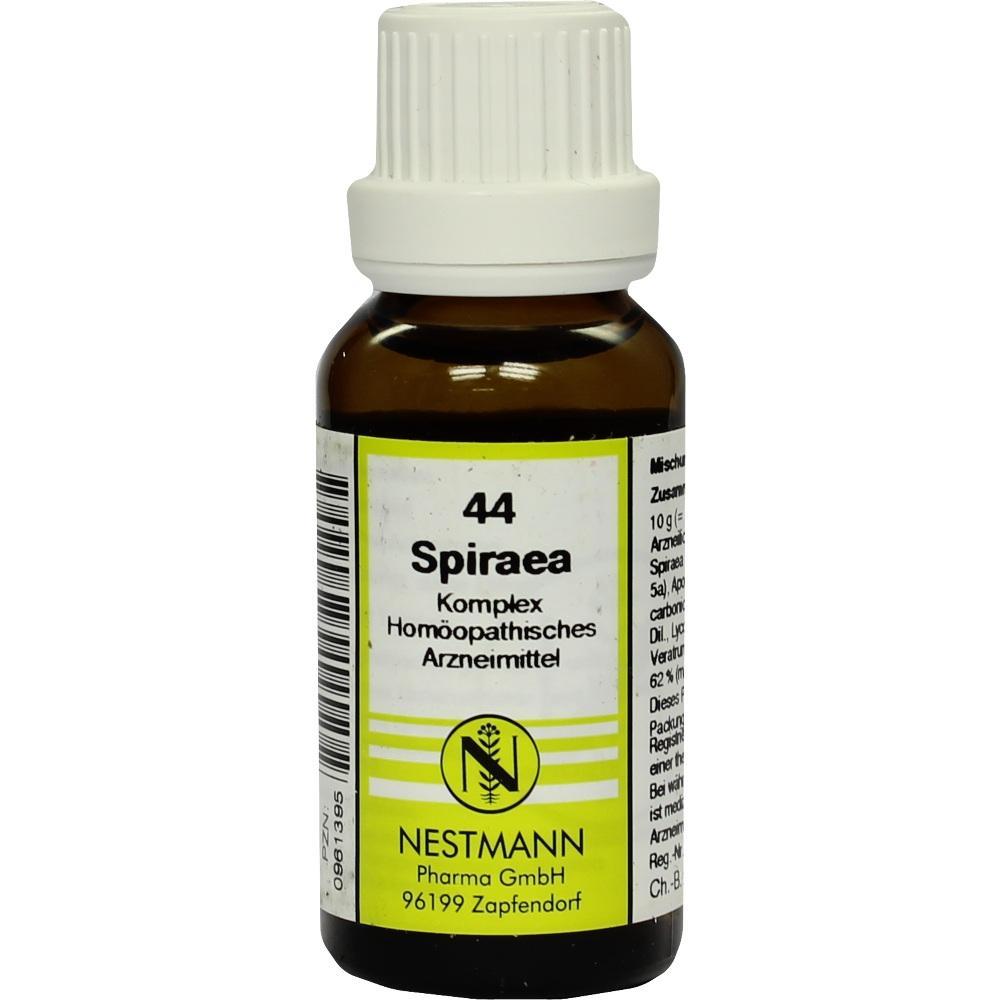 Braunes Fl&auml;schchen mit Etikett f&uuml;r hom&ouml;opathisches Mittel "Spiraea".