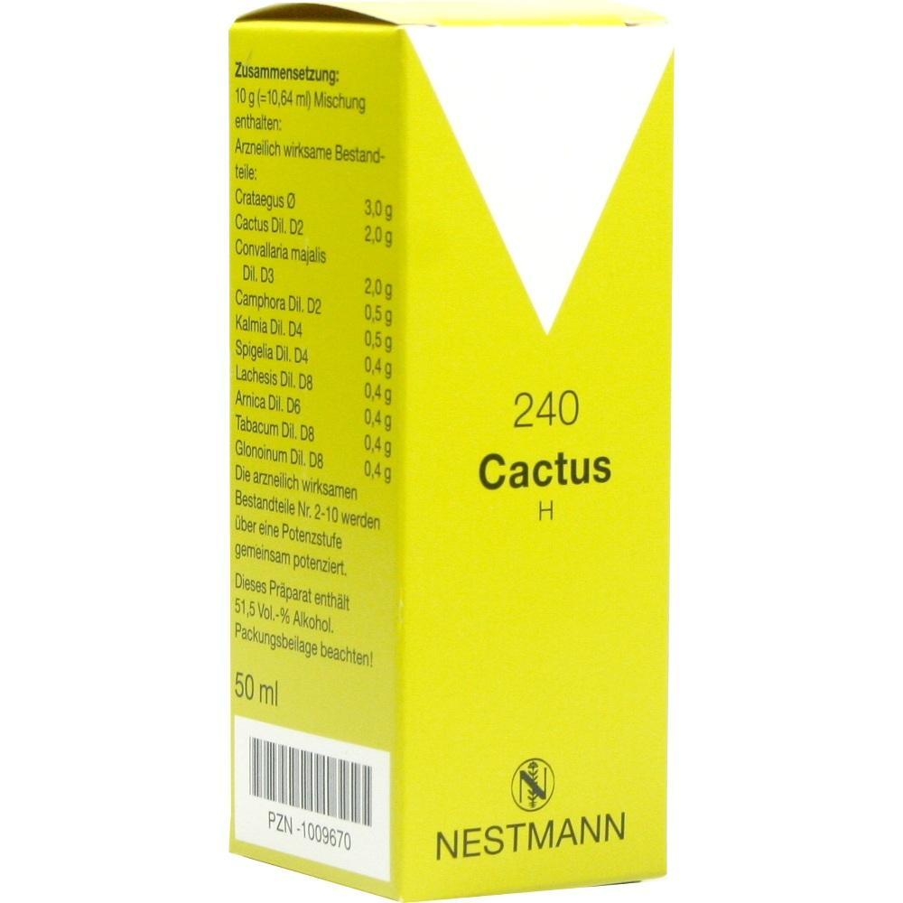 Gelbe Verpackung mit der Aufschrift "Cactus H" und Inhaltsangaben.