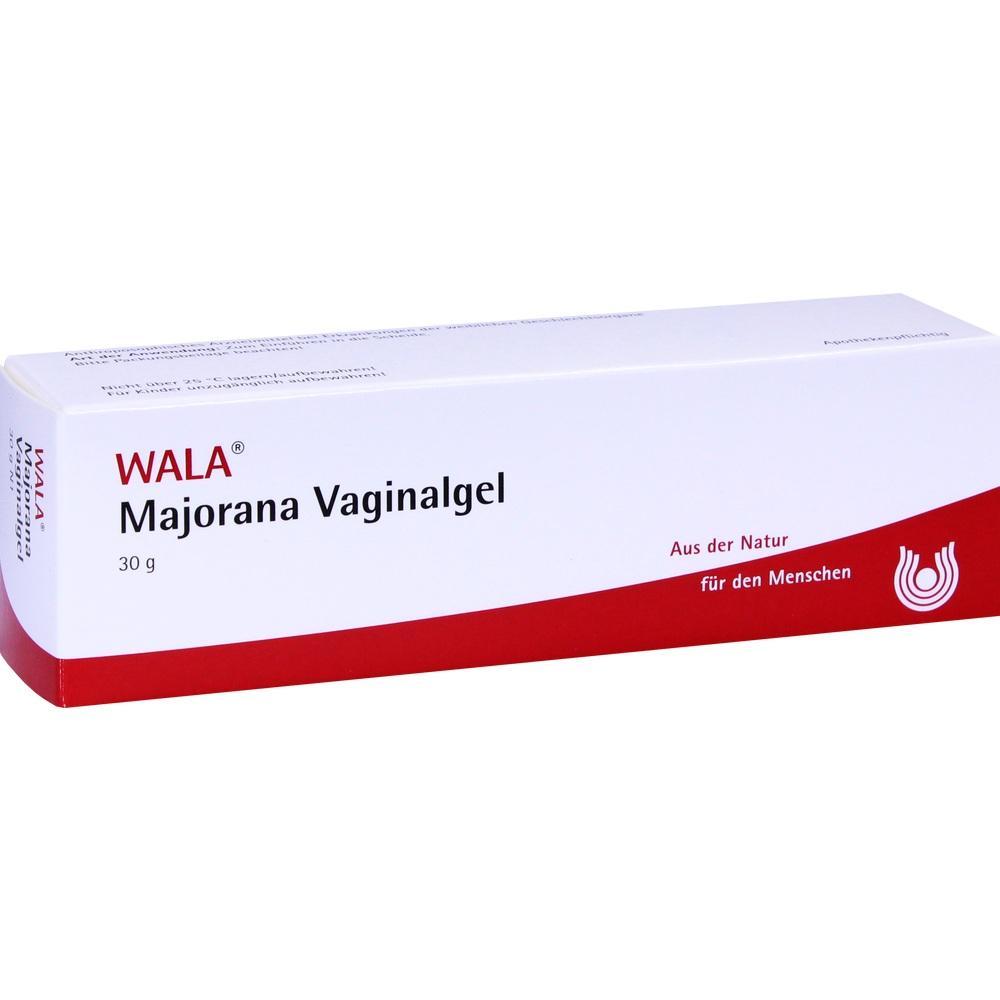 Eine weiße Schachtel mit der Aufschrift "WALA Majorana Vaginalgel".