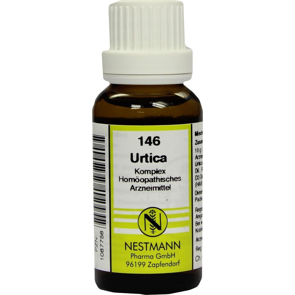 Kleine braune Flasche mit einem weißen Etikett für homöopathische Medizin.