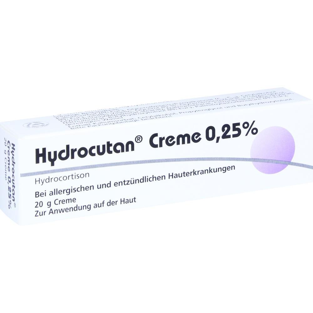Schachtel einer Hydrocortison-Creme zur Anwendung bei Hauterkrankungen.