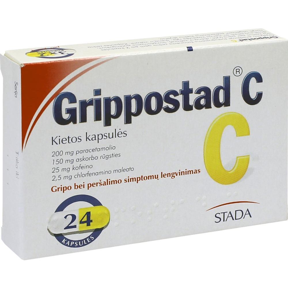 Eine Packung Grippostad C Kapseln zur Behandlung von Erkältungssymptomen.