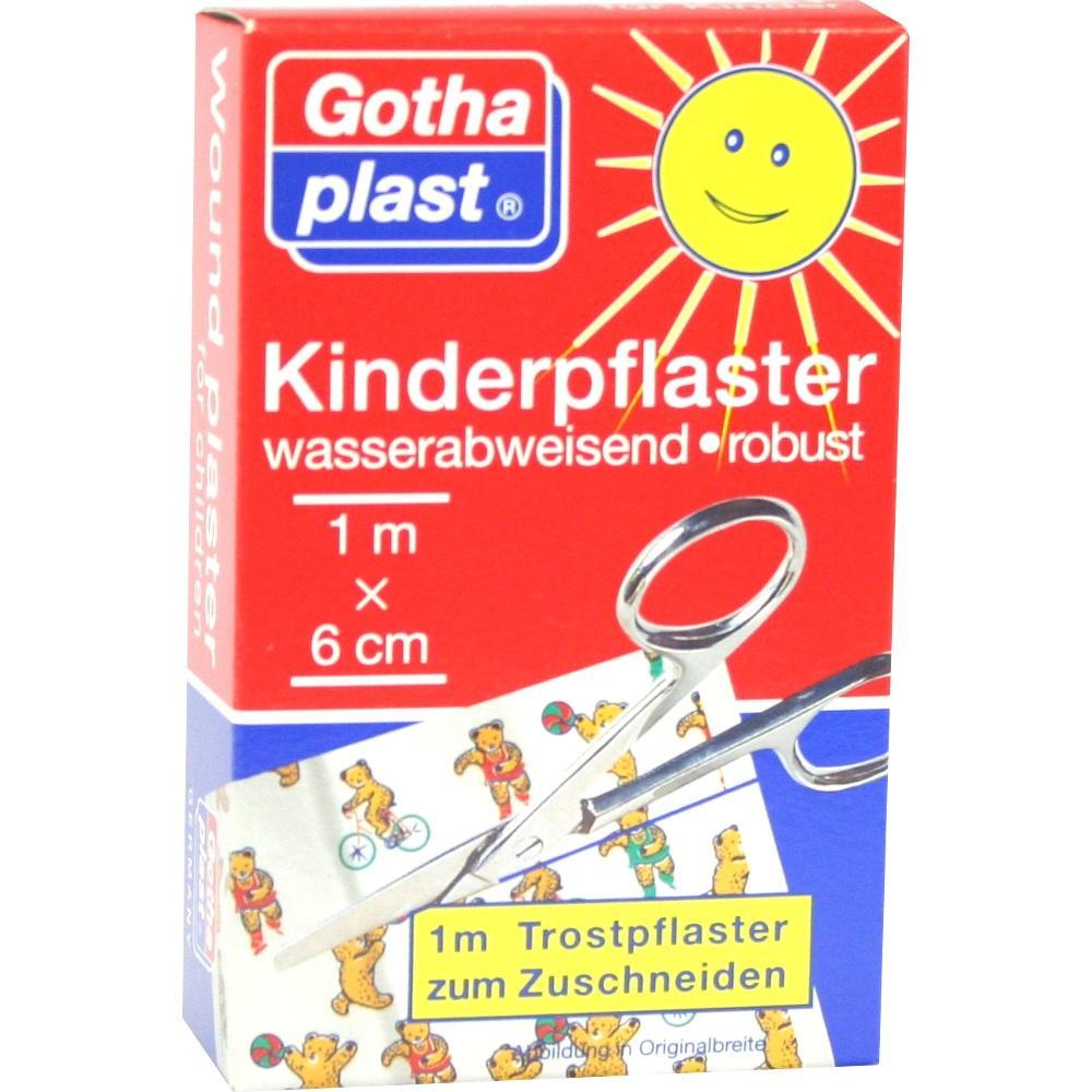 Verpackung für Kinderpflaster mit bunten Tiermotiven und einer Schere abgebildet.