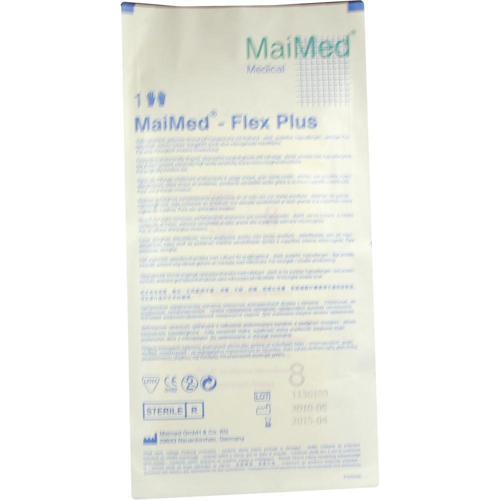Verpackung von MaiMed Flex Plus medizinischen Handschuhen.