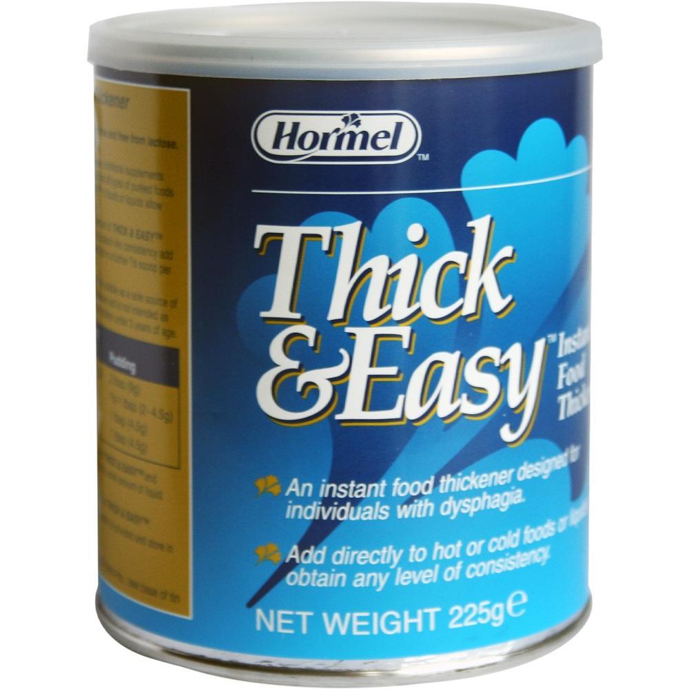 Eine Dose mit dem Namen "Thick & Easy", ein Verdickungsmittel f&uuml;r Lebensmittel.