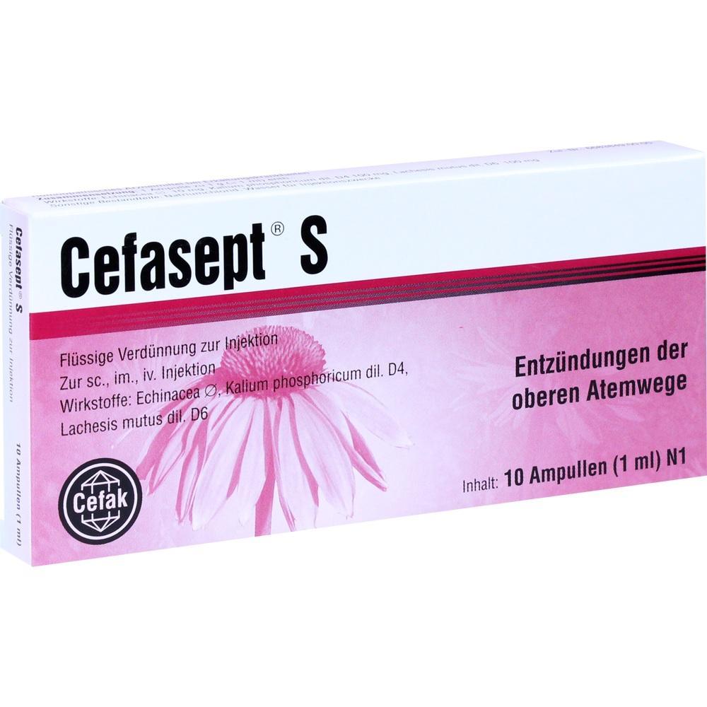 Eine Schachtel Cefasept S für Injektionen gegen Atemwegsentzündungen.
