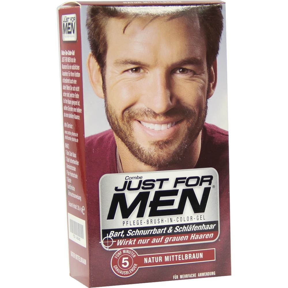 Verpackung der Just For Men Bartfarbe in Natur Mittelbraun.