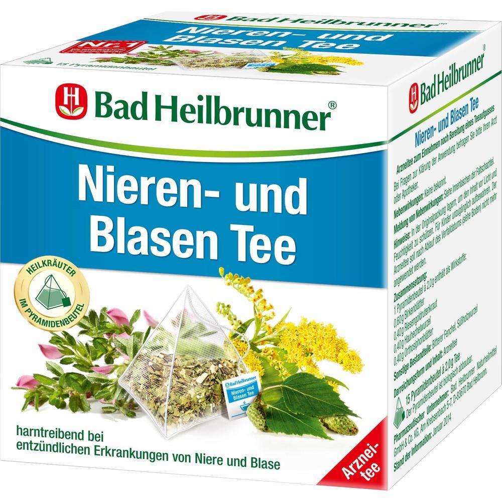 Teepackung von Bad Heilbrunner f&uuml;r Nieren- und Blasentee mit Heilkr&auml;utern.