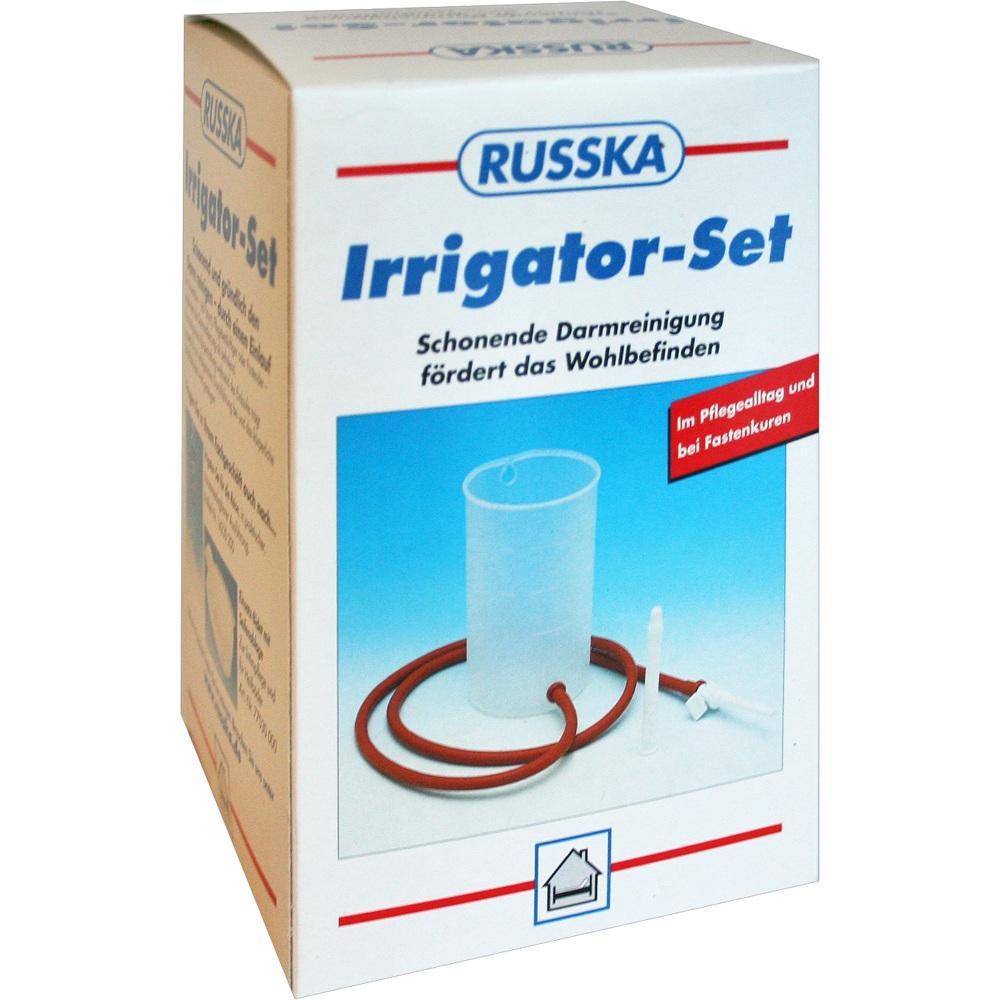 Eine Verpackung für ein Irrigator-Set zur schonenden Darmreinigung.