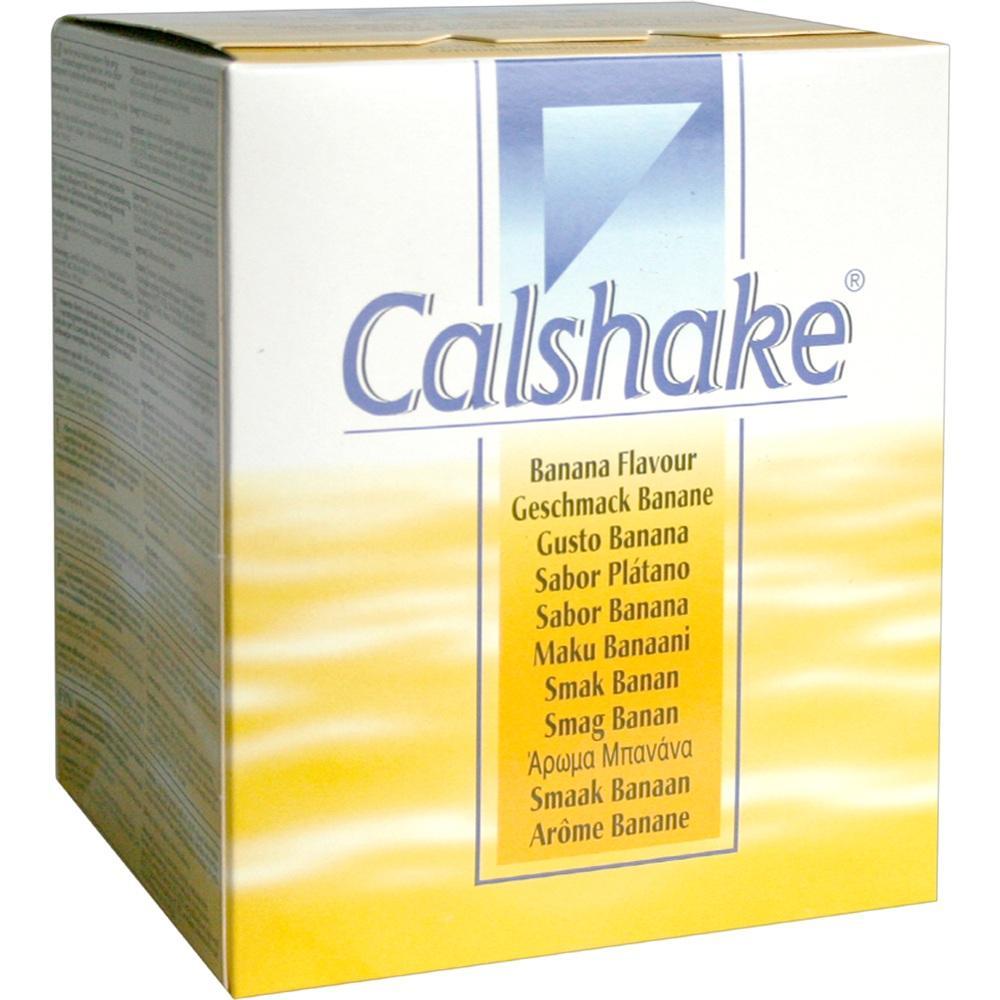 Eine Packung Calshake mit Bananengeschmack.