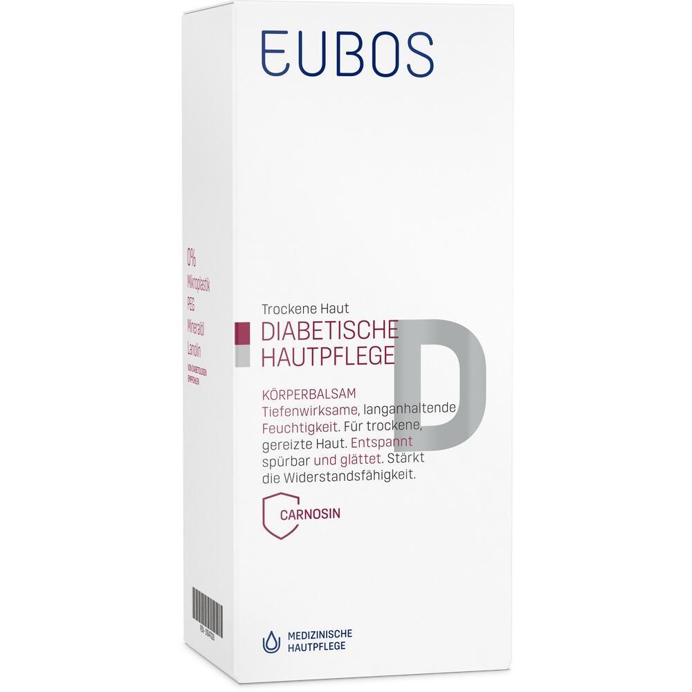 Eine Packung von EUBOS Diabetische Hautpflege für trockene Haut.