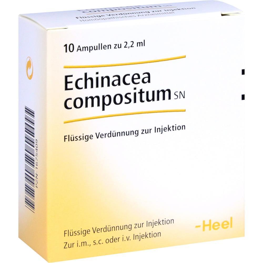 Verpackung von Echinacea Compositum, einem Mittel zur Injektion.