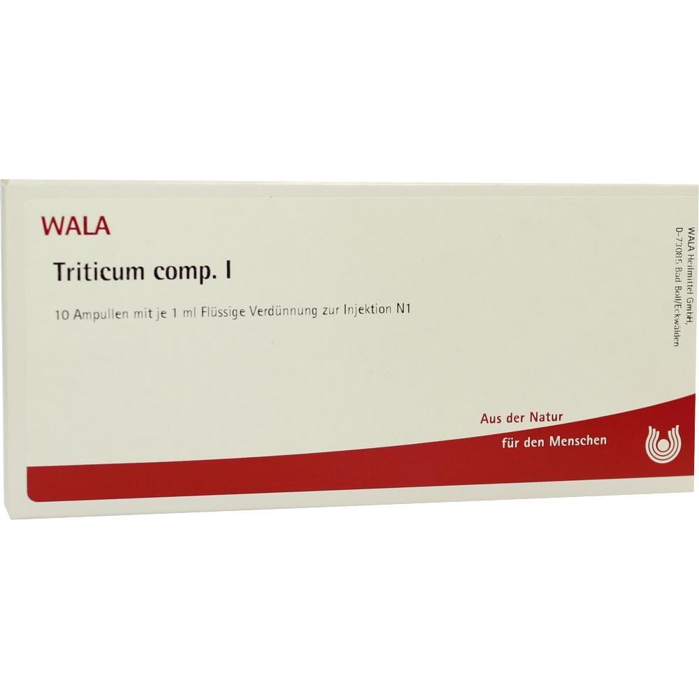 Packung von WALA Triticum comp. I mit 10 Ampullen zur Injektion.