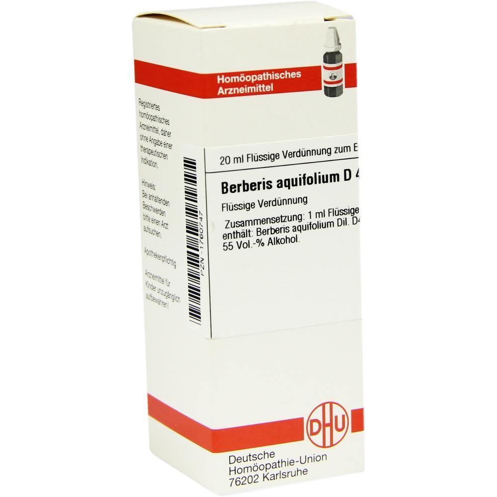 Weiße Verpackung für homöopathische Tropfen von der Deutschen Homöopathie-Union.