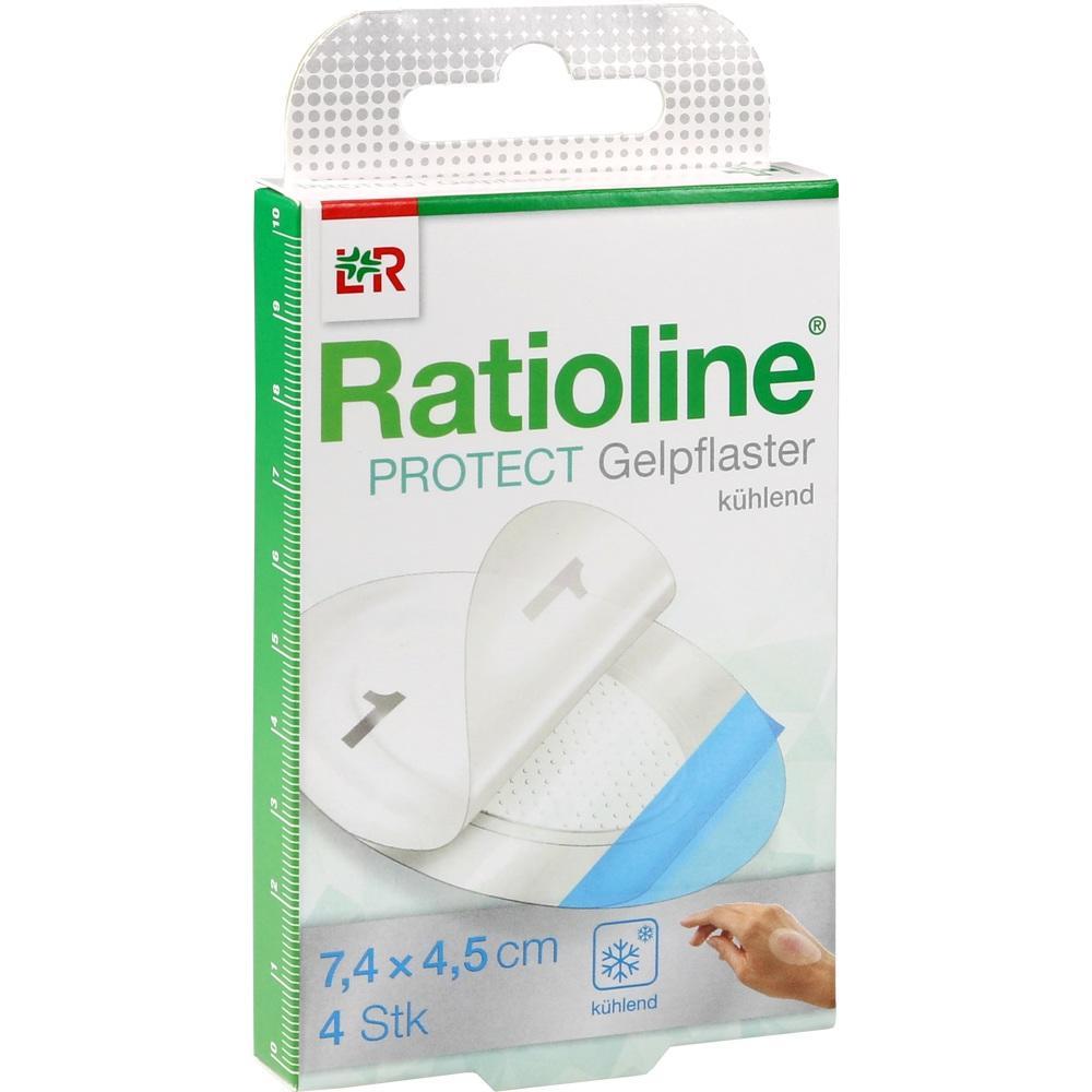 Eine Packung kühlende Gelpflaster von Ratioline.
