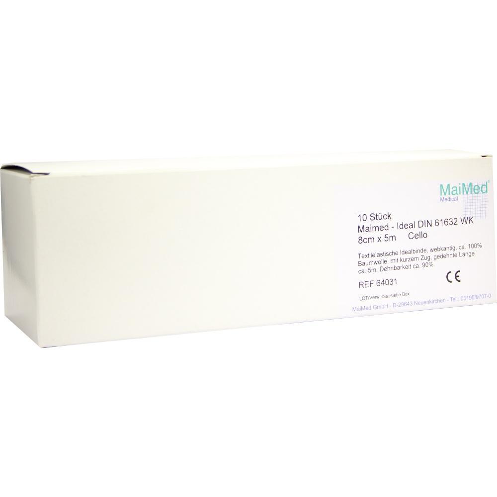 Eine weiße Box für elastische Binden von MaiMed, 8cm x 5m.