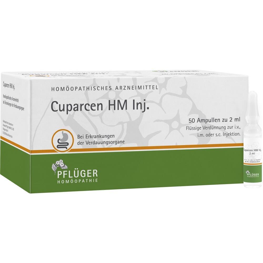 Eine Packung mit homöopathischen Ampullen für Verdauungsorgane, von Pflüger hergestellt.