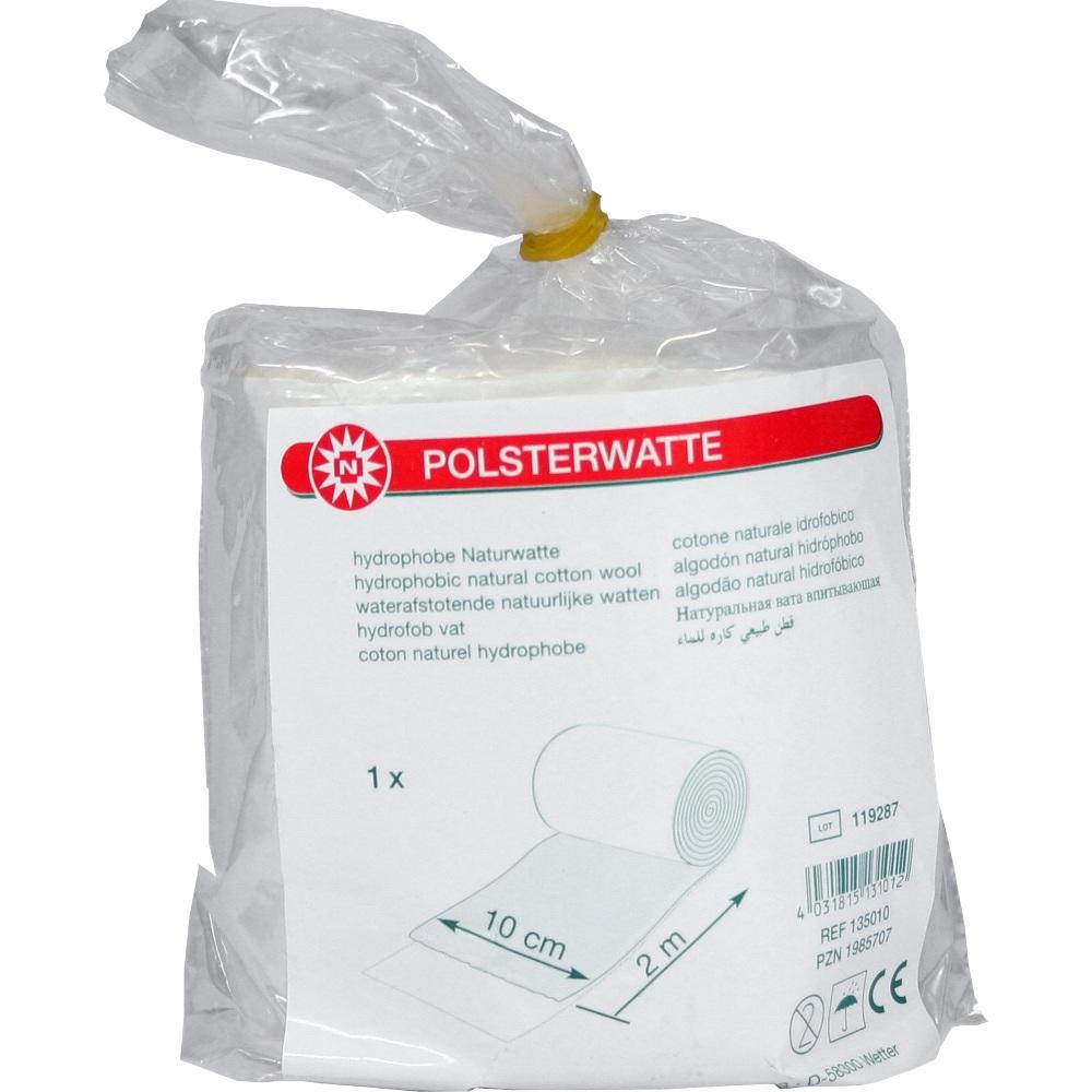 Eine Packung Polsterwatte in einer Plastikverpackung mit Etikett.