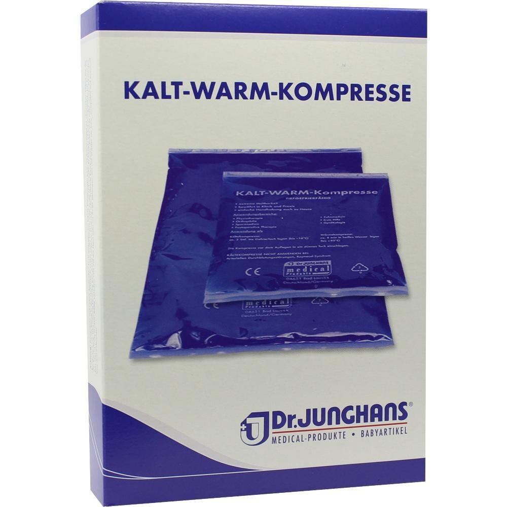 Auf der Verpackung steht "Kalt-Warm-Kompresse" von Dr. Junghans.