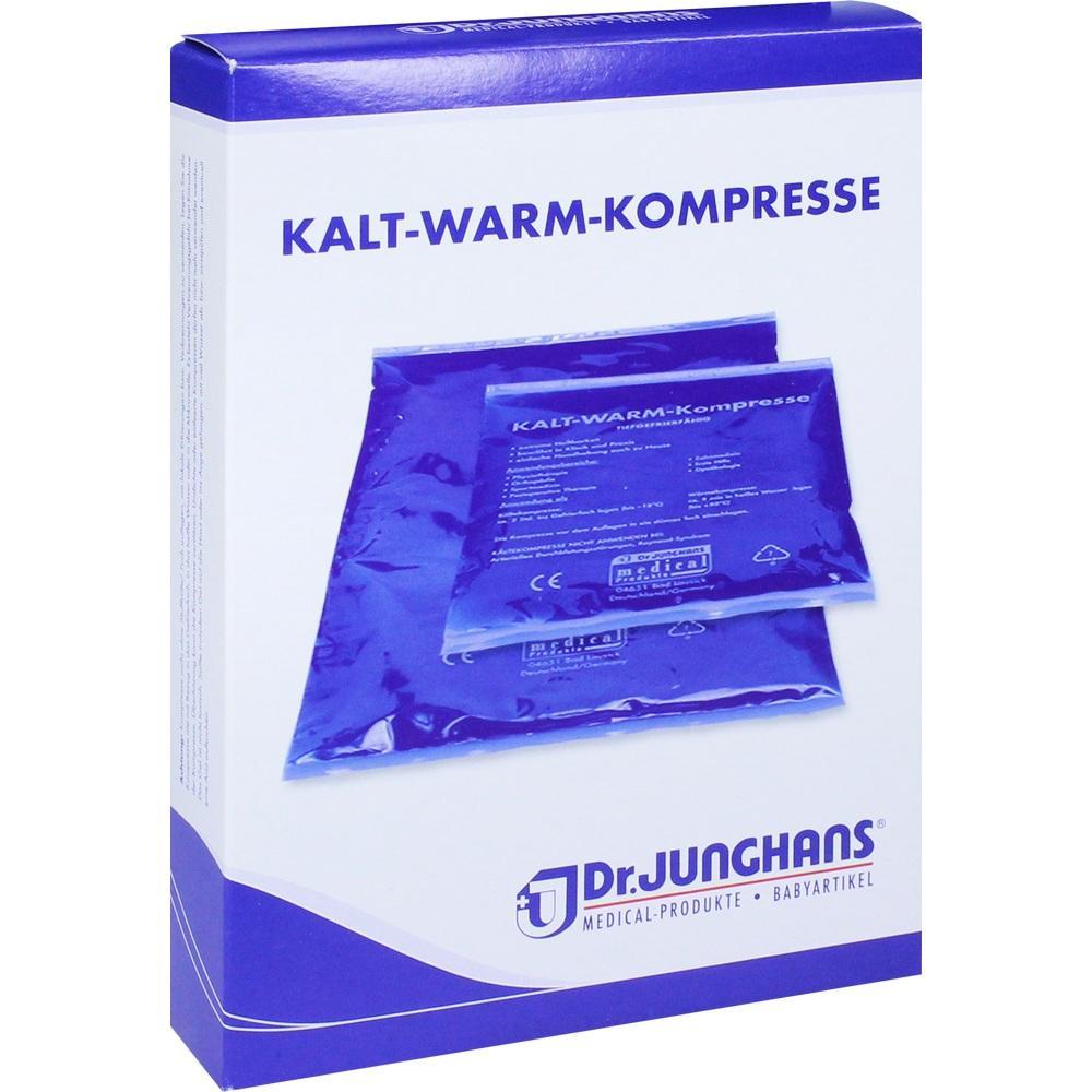 Eine Kalt-Warm-Kompresse von Dr. Junghans in blauer Verpackung.