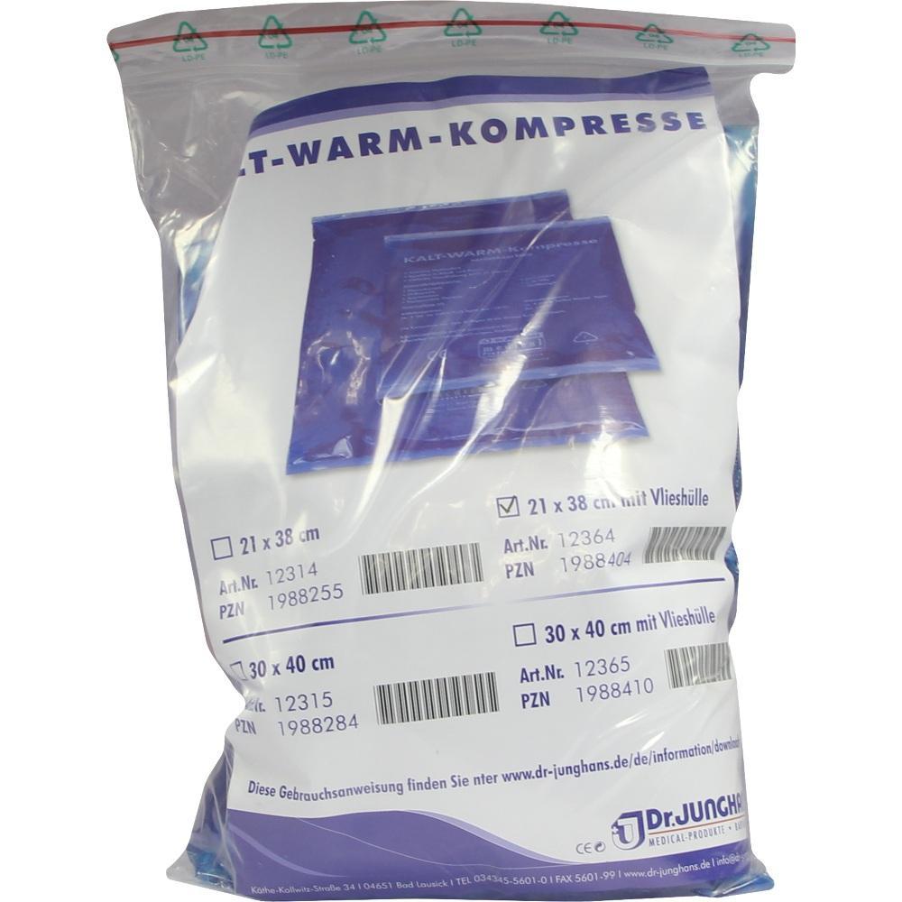 Eine verpackte Kalt-Warm-Kompresse von Dr. Junghans.
