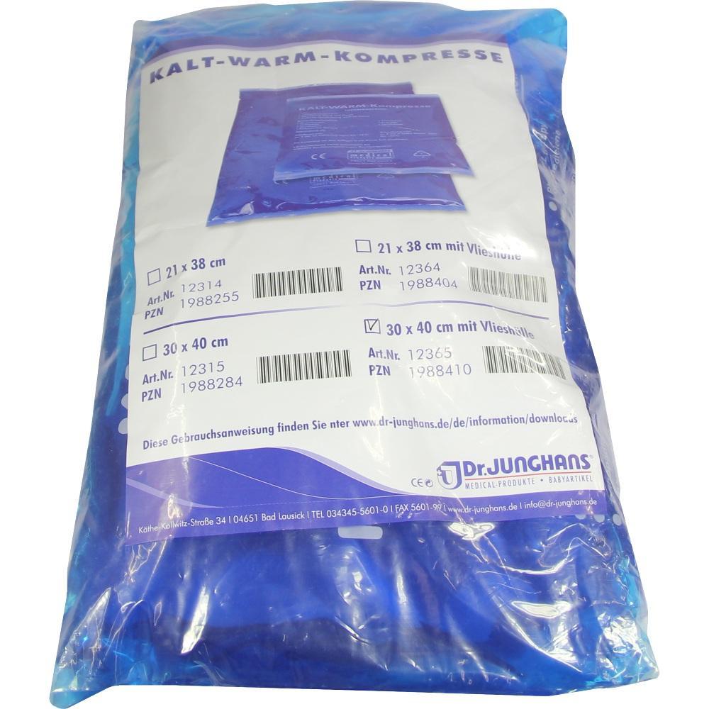 Eine Verpackung enthält Kalt-Warm-Kompressen von Dr. Junghans.