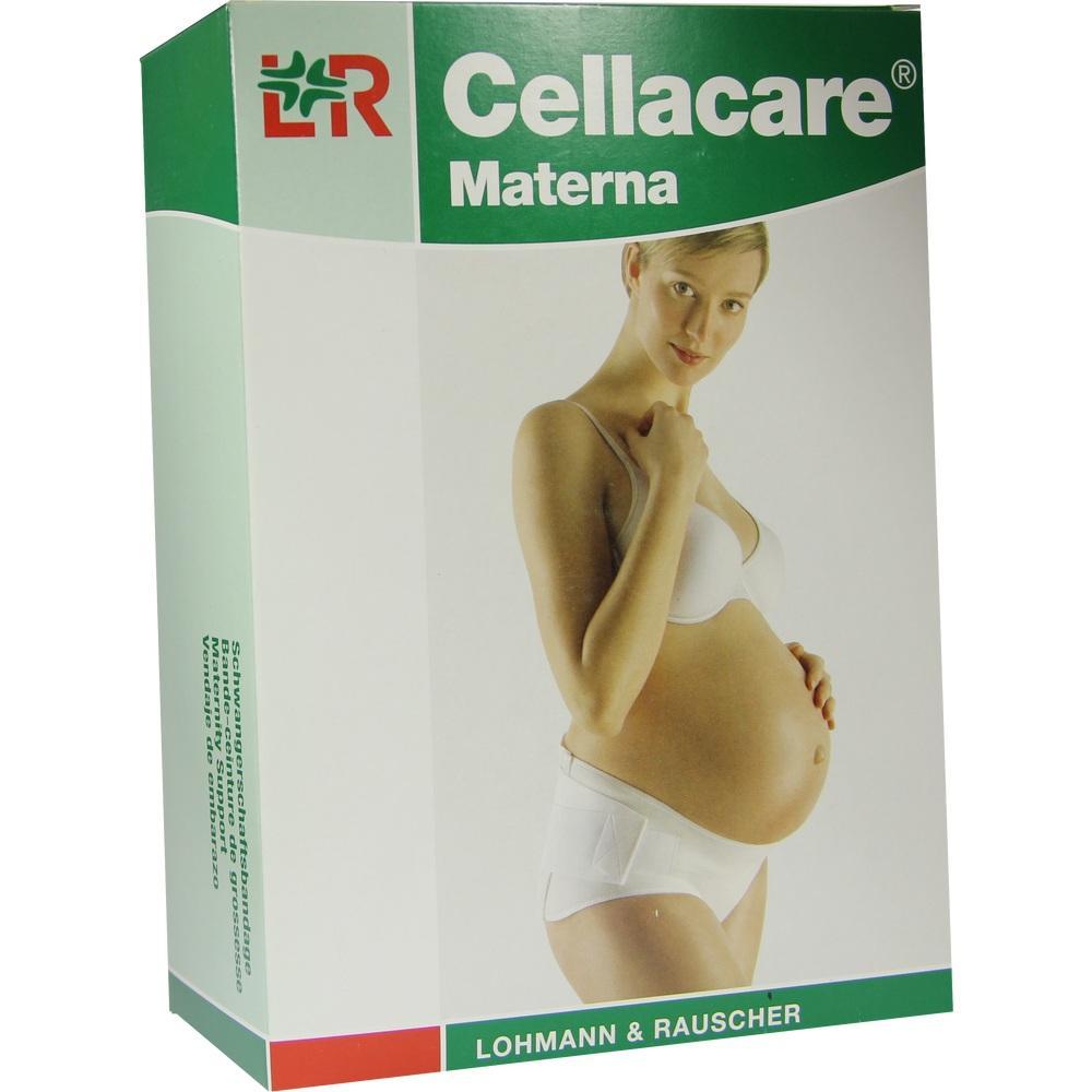 Schwangere Frau tr&auml;gt einen wei&szlig;en Schwangerschaftsg&uuml;rtel.