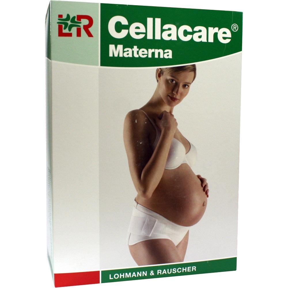 Schwangere Frau auf einer Verpackung f&uuml;r Cellacare Materna von Lohmann & Rauscher.