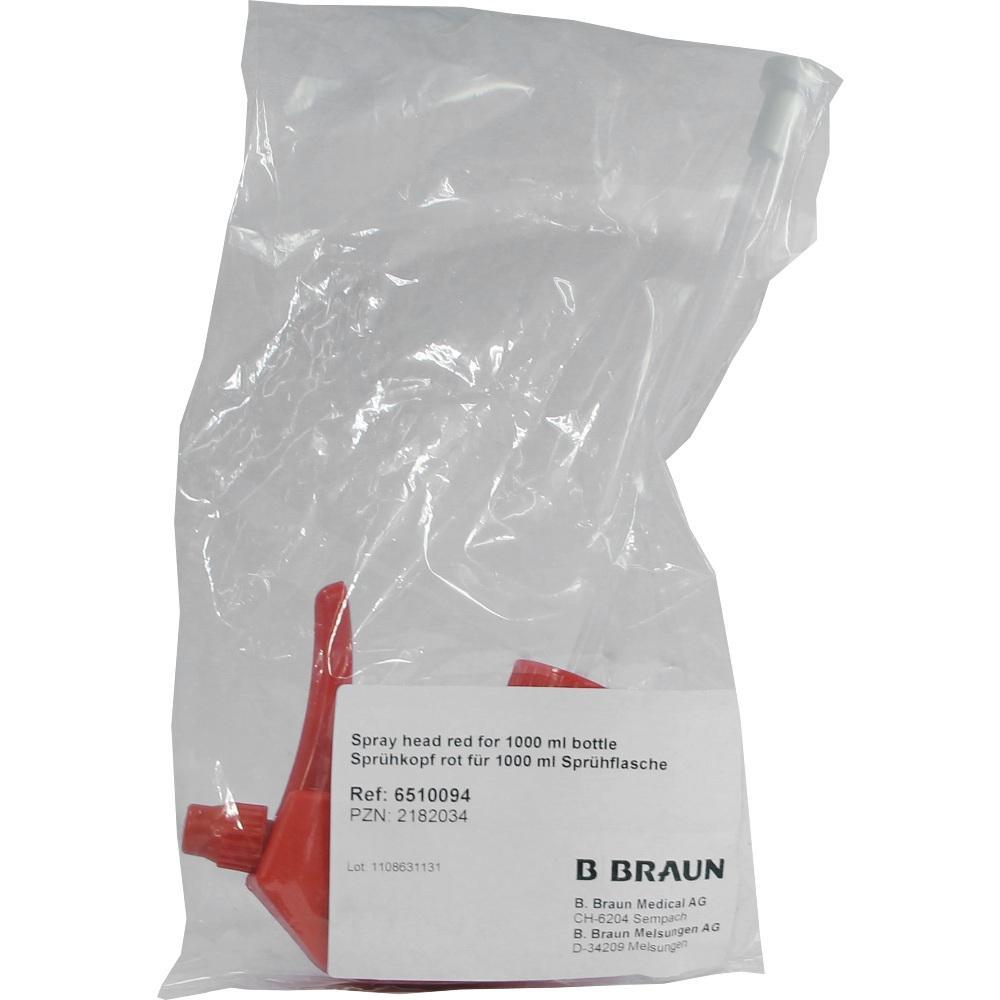 Roter Spr&uuml;hkopf in einer durchsichtigen Plastikt&uuml;te.