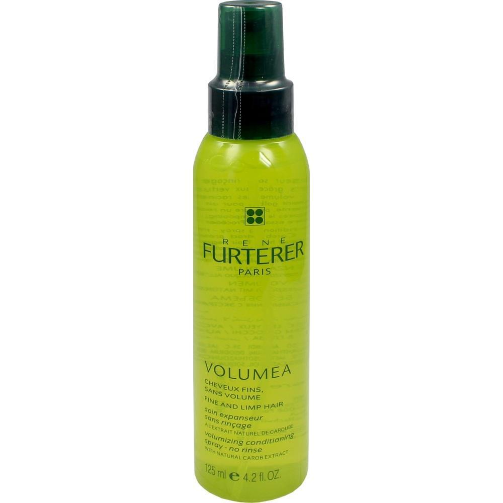 Grüne Sprayflasche für Volumen in feinem Haar, Marke René Furterer.