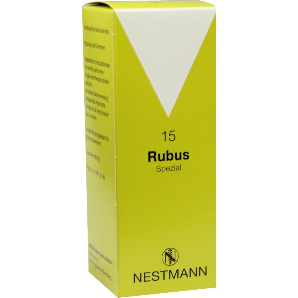 Gelbe Verpackung mit der Aufschrift "Rubus Spezial" von Nestmann.