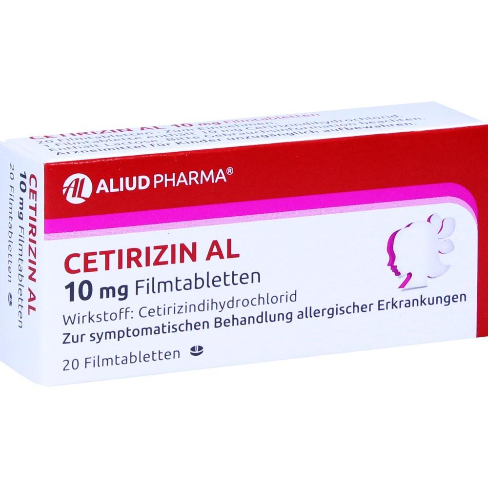 Eine Packung mit Cetirizin-Tabletten gegen Allergien.
