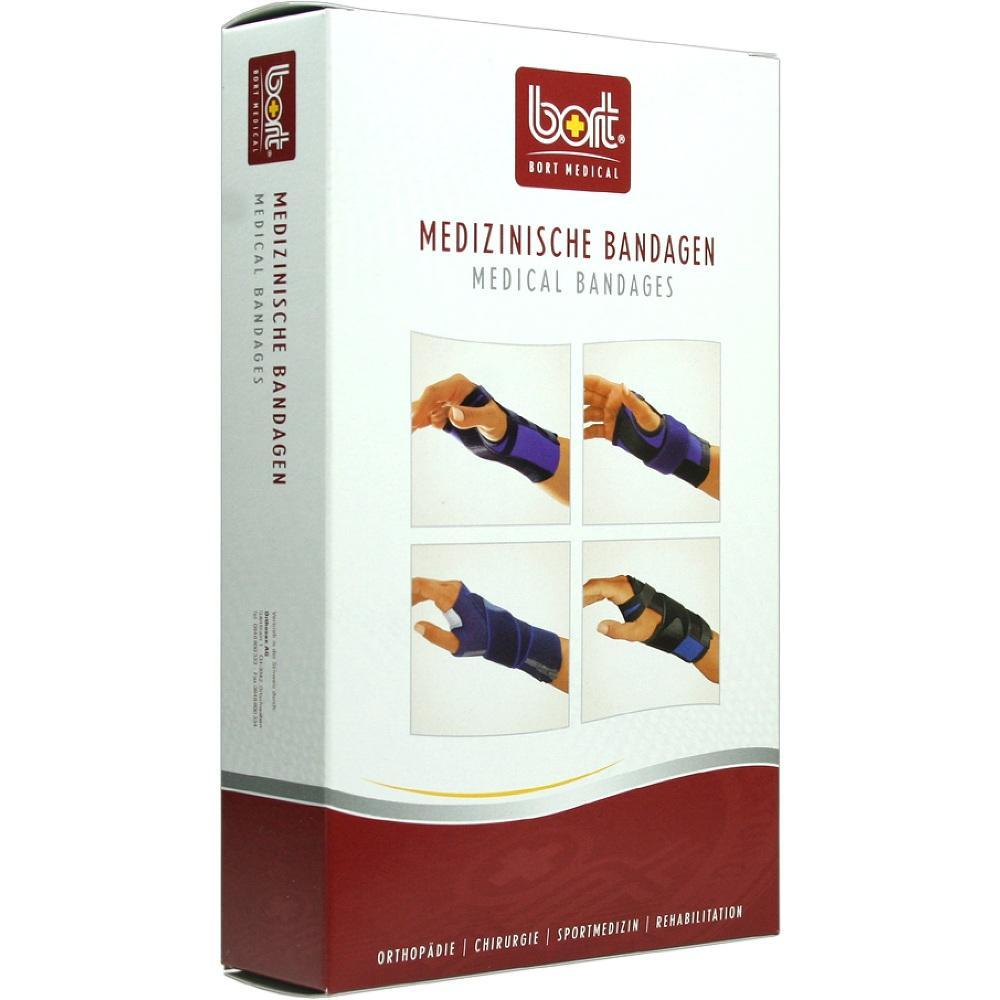 Verpackung f&uuml;r medizinische Bandagen mit Bildern von Handgelenkbandagen.