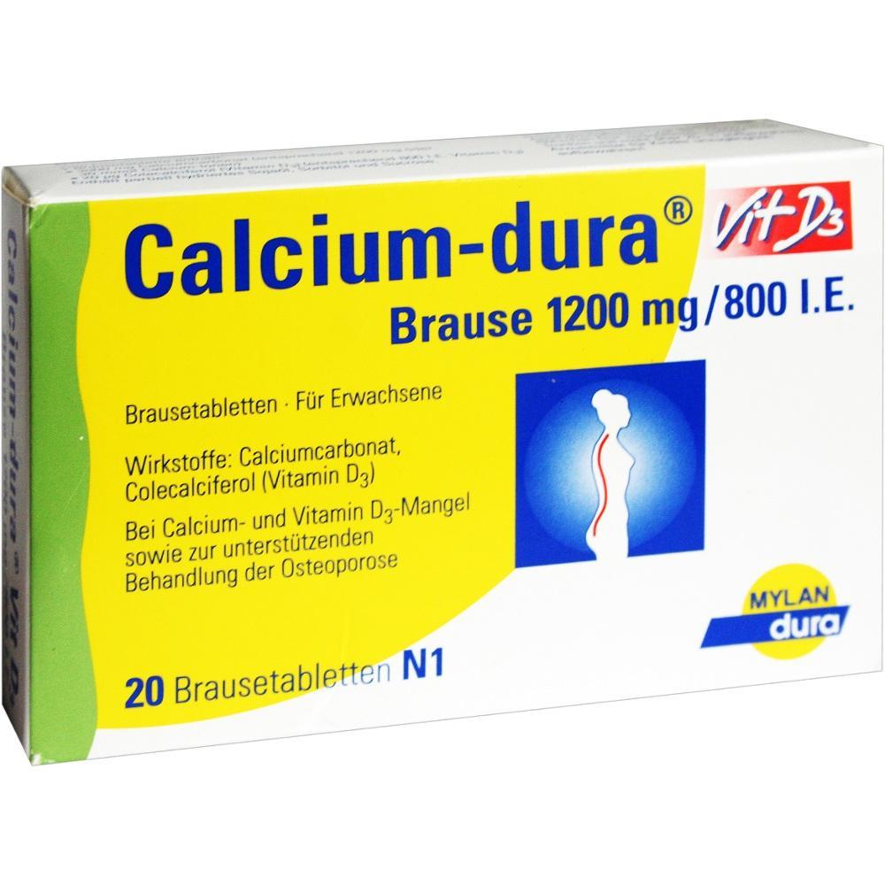 Eine Packung Brausetabletten für Calcium- und Vitamin D-Unterstützung.