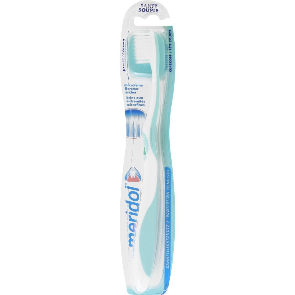 Eine Zahnbürste in einer durchsichtigen Verpackung.