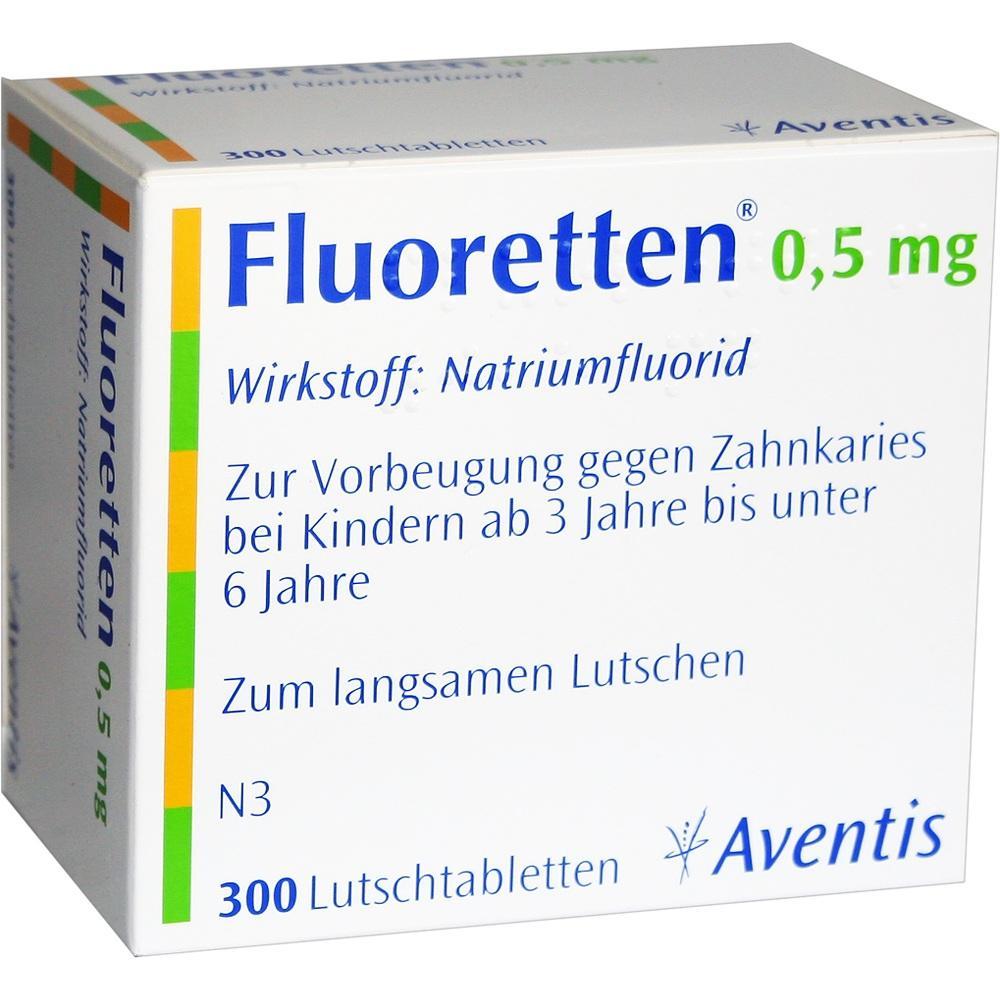 Eine Packung Lutschtabletten gegen Zahnkaries f&uuml;r Kinder ab 3 bis unter 6 Jahre.